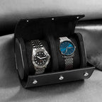 Watch Roll Travel Case - 3 Watch Storage and Organizer-Secure Storage with Innovative Removable Pillows & Solid Watch Organizer