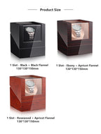 Embers Luxry Wooden Watch Box Single Winder with Glass Storage Automatic Watch Case Battery Powered Shaker Mabuchi Motor