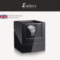 Embers Luxry Wooden Watch Box Single Winder with Glass Storage Automatic Watch Case Battery Powered Shaker Mabuchi Motor