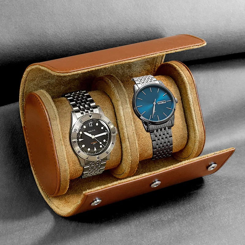 Watch Roll Travel Case - 3 Watch Storage and Organizer-Secure Storage with Innovative Removable Pillows & Solid Watch Organizer