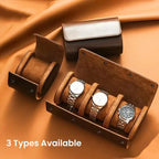 Watch Roll Travel Case - 3 Watch Storage and Organizer-Secure Storage with Innovative Removable Pillows & Solid Watch Organizer
