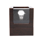 Embers Luxry Wooden Watch Box Single Winder with Glass Storage Automatic Watch Case Battery Powered Shaker Mabuchi Motor