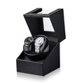 Double Watch Winder for Automatic Watches Automatic Watch Winder Leather Box 2 Slots Watch Winder for Men with Quiet Motor