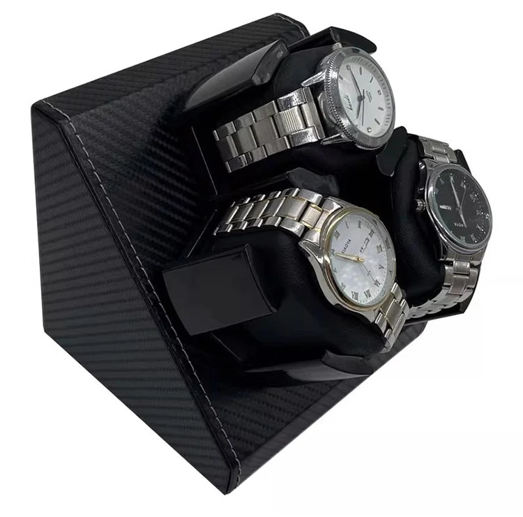 3+0 Watch Winder Leather Automatic Watch Box With Wanbao Quiet Motor Watch Cabinet Clock Storage Box