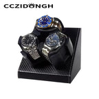 3+0 Watch Winder Leather Automatic Watch Box With Wanbao Quiet Motor Watch Cabinet Clock Storage Box