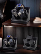 3+0 Watch Winder Leather Automatic Watch Box With Wanbao Quiet Motor Watch Cabinet Clock Storage Box