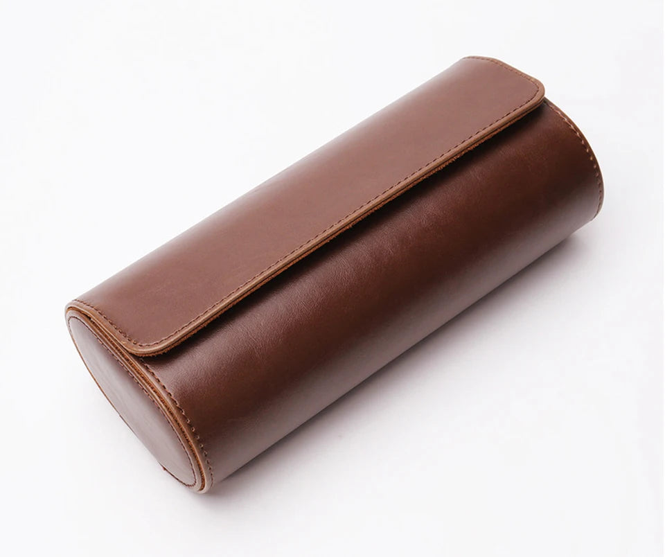 Watch Roll Travel Case - 3 Watch Storage and Organizer-Secure Storage with Innovative Removable Pillows & Solid Watch Organizer