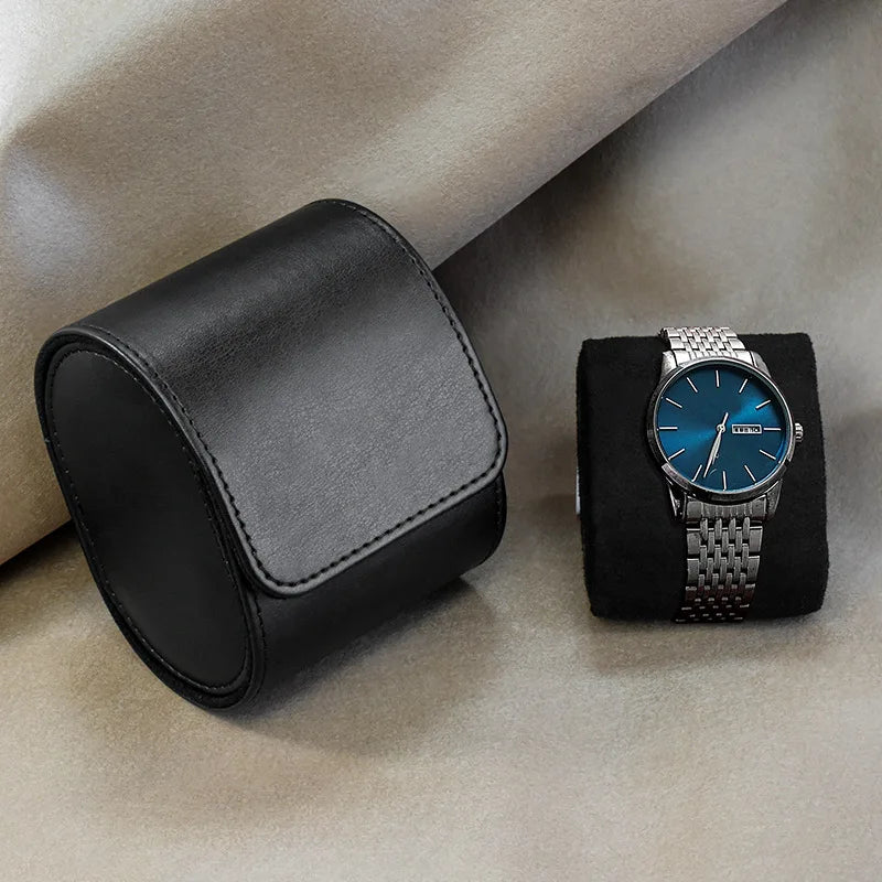 Watch Roll Travel Case - 3 Watch Storage and Organizer-Secure Storage with Innovative Removable Pillows & Solid Watch Organizer