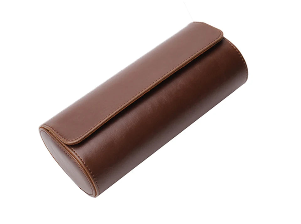 Watch Roll Travel Case - 3 Watch Storage and Organizer-Secure Storage with Innovative Removable Pillows & Solid Watch Organizer