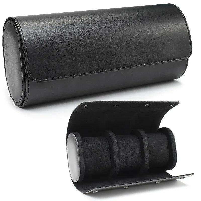 Watch Roll Travel Case - 3 Watch Storage and Organizer-Secure Storage with Innovative Removable Pillows & Solid Watch Organizer