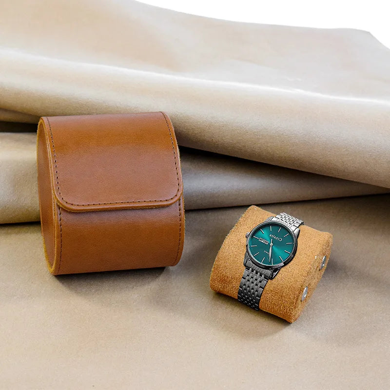 Watch Roll Travel Case - 3 Watch Storage and Organizer-Secure Storage with Innovative Removable Pillows & Solid Watch Organizer