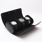Watch Roll Travel Case - 3 Watch Storage and Organizer-Secure Storage with Innovative Removable Pillows & Solid Watch Organizer