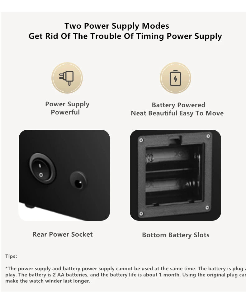 Embers Luxry Wooden Watch Box Single Winder with Glass Storage Automatic Watch Case Battery Powered Shaker Mabuchi Motor